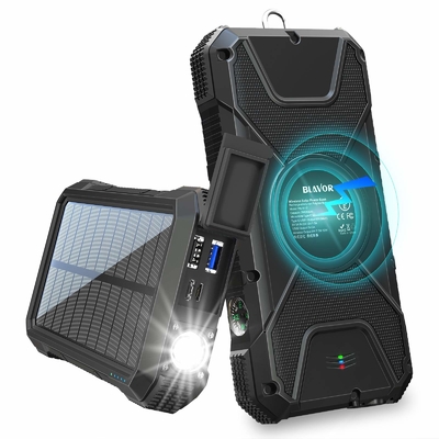 Tragbares drahtloses Sonnenenergie Energie-Bank-Ladegerät 18W QC3.0 mit 4 Ertrag