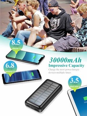 IPX5 angetriebener tragbarer Batterie-Solarsatz des Ladegerät-30000mAh für IPhone