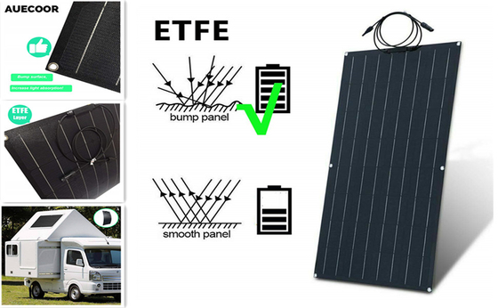 100 Watt-wasserdichter flexibler monokristalliner Sonnenkollektor-Monosolarmodul für RV