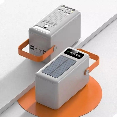 Solarenergie-Bank 30000mAh 100000mAh 120000 Mah Solar Charger Detachable Cable mit Abzugsleine