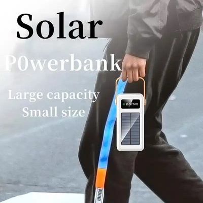 Solarenergie-Bank 30000mAh 100000mAh 120000 Mah Solar Charger Detachable Cable mit Abzugsleine