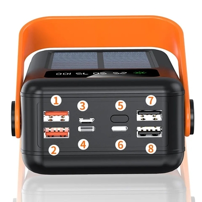 Solarenergie-Bank 30000mAh 100000mAh 120000 Mah Solar Charger Detachable Cable mit Abzugsleine