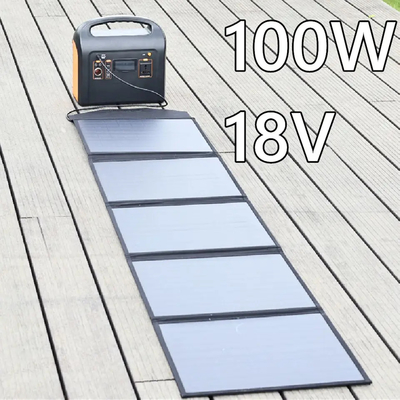 Solarzellen-Platte des flexible 5 Falten-faltbare Sonnenkollektor-100W 18v für Hauptim Freien