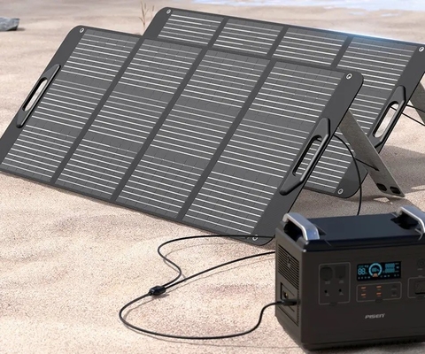 Faltbarer Sonnenkollektor-flexibles aufladendes wasserdichtes volles Schwarzes Mini Outdoors 100w