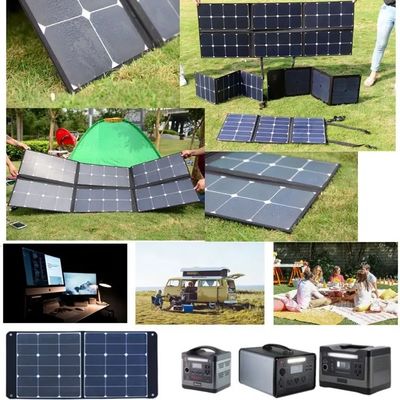 Leichter wasserdichter Sonnenkollektor-umfassendes Solarladegerät der Falten-100w für im Freien