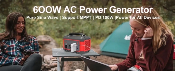 Schnelladungs-Solargenerator-tragbares Lithium-Batterie-Kraftwerk Wechselstrom-DC 600W USB