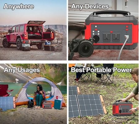 Schnelladungs-Solargenerator-tragbares Lithium-Batterie-Kraftwerk Wechselstrom-DC 600W USB