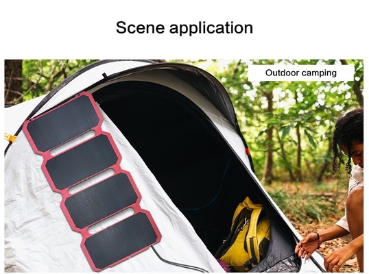 28w faltete Sunpower-Sonnenkollektor-flexible Tasche 12v/15v mit Macht-Ausrüstungen für das Kampieren