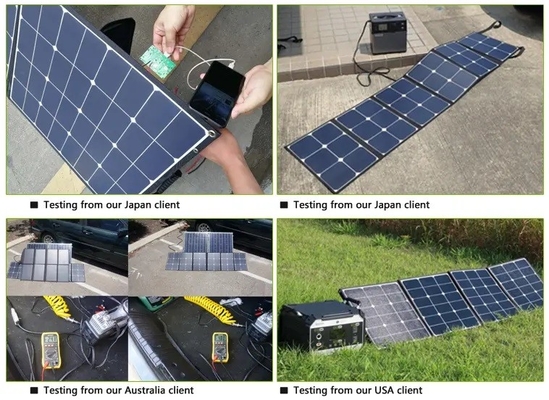 Faltbares Solarpanel-Handtaschen-Kraftwerk, tragbar, Sunpower, 6-fach, ETFE 60 W, 110 W, 220 W