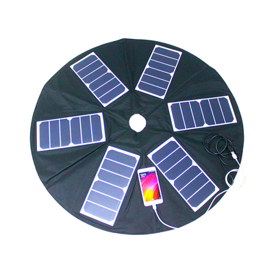 Wasserdichter tragbarer Regenschirm-faltbares Sonnenkollektor-Ladegerät 39w mit Ertrag Usb-2